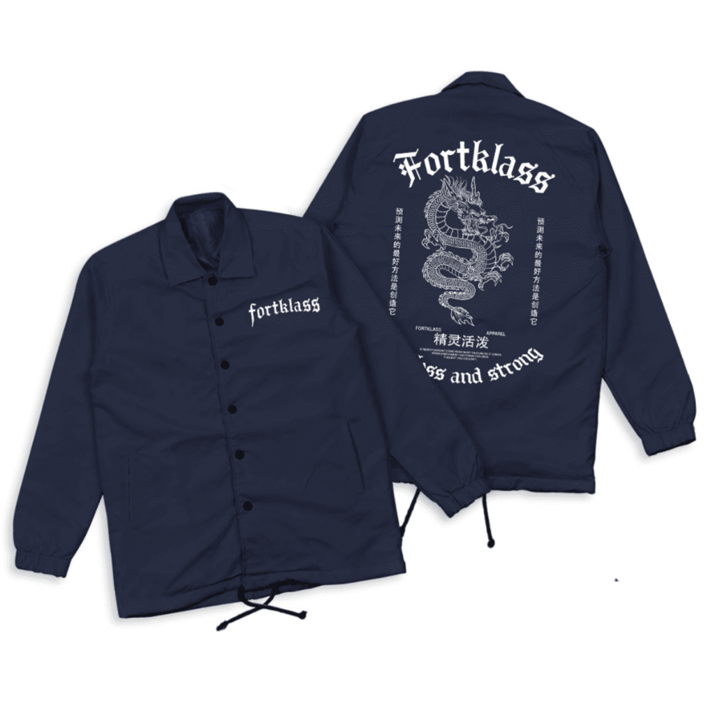 FortKlass FEARLESS Men's Coach Jacket Unisex Parachute Jacket | Shopee ...