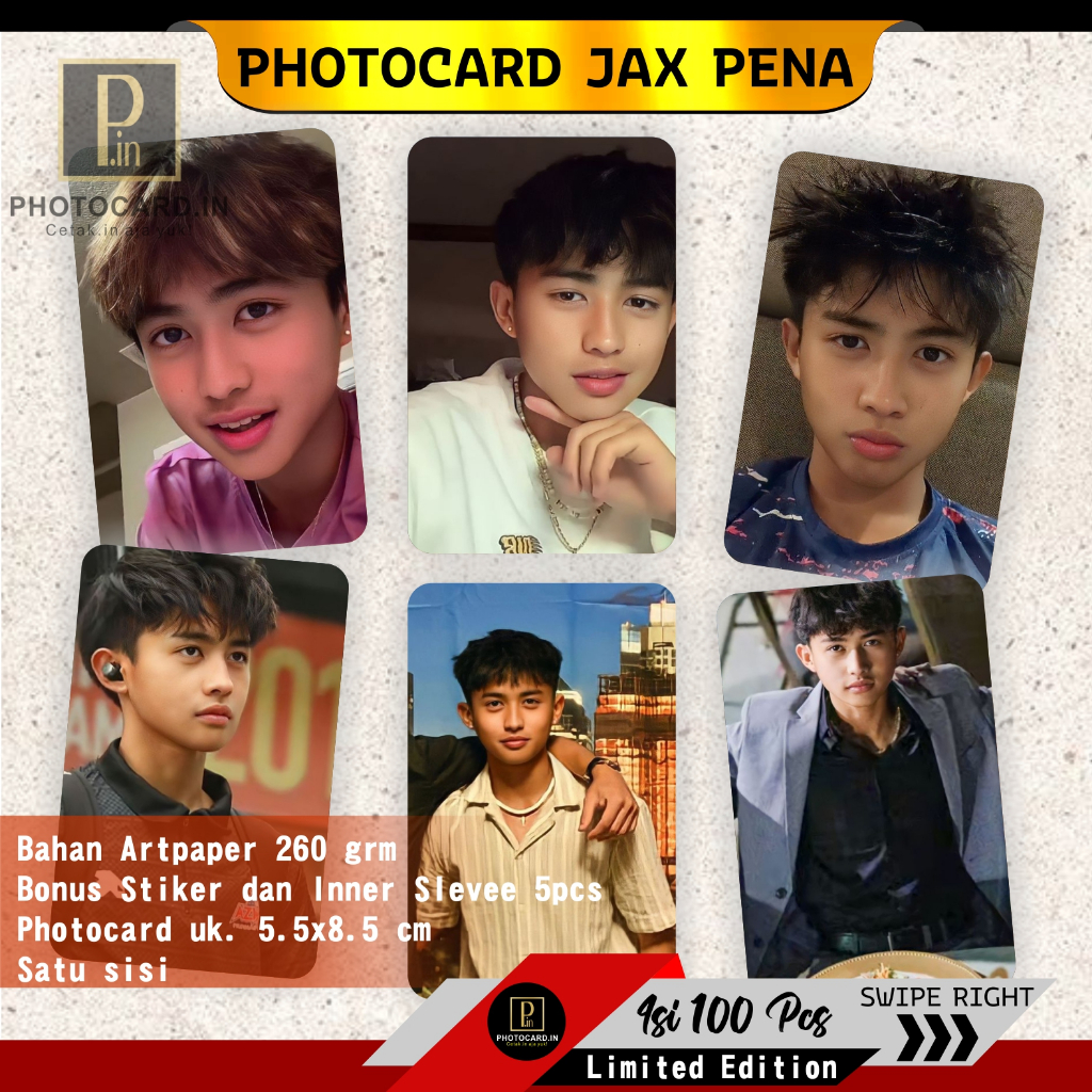 Photocard Jax Pen Contents 100pcs (Free Sticker And Inner (5pcs ...