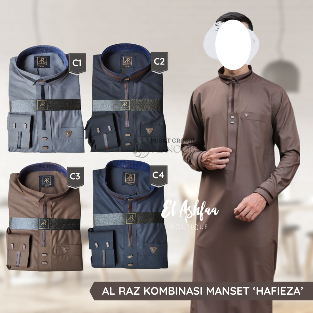 Saudi Robe | Men's Robes | Al Raz Hafieza Manset Combination - Al Noor ...