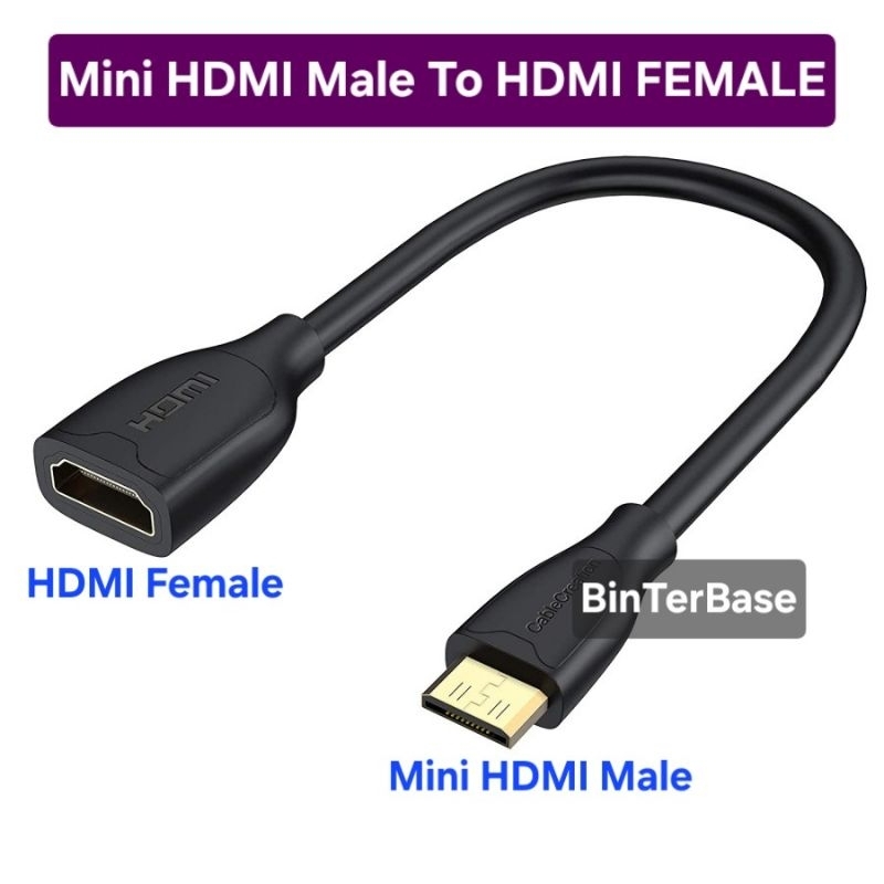 Mini Hdmi Male To Hdmi Female Cable 15cm Mini Hdtv To Hdtv F 15cm Full Hd 2k 4k Shopee Philippines