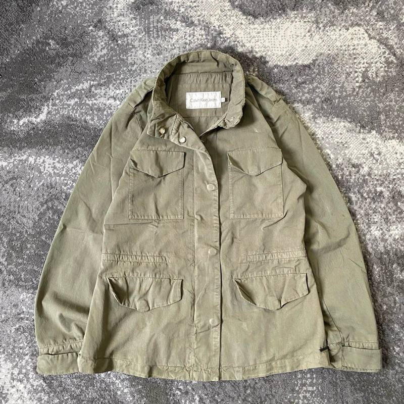 Calvin Klein Military Jacket Olive Shopee Philippines