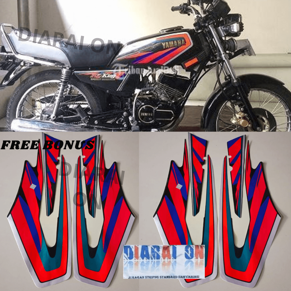 MERAH 1996 1997 1998 Yamaha RX King Sticker Striping Red | Shopee ...