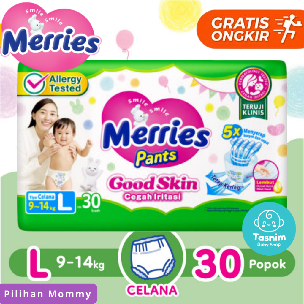 Merries Good Skin Pants L30 Baby Diapers Merries Pants L 30 Diapers ...