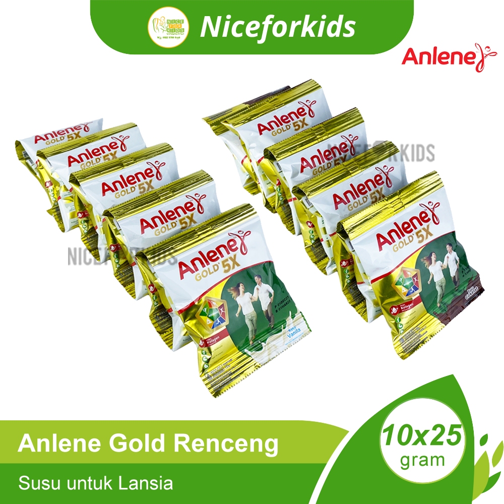 Anlene Gold 5X Renceng Contents 10 x 25gr High Calcium Powdered Milk ...