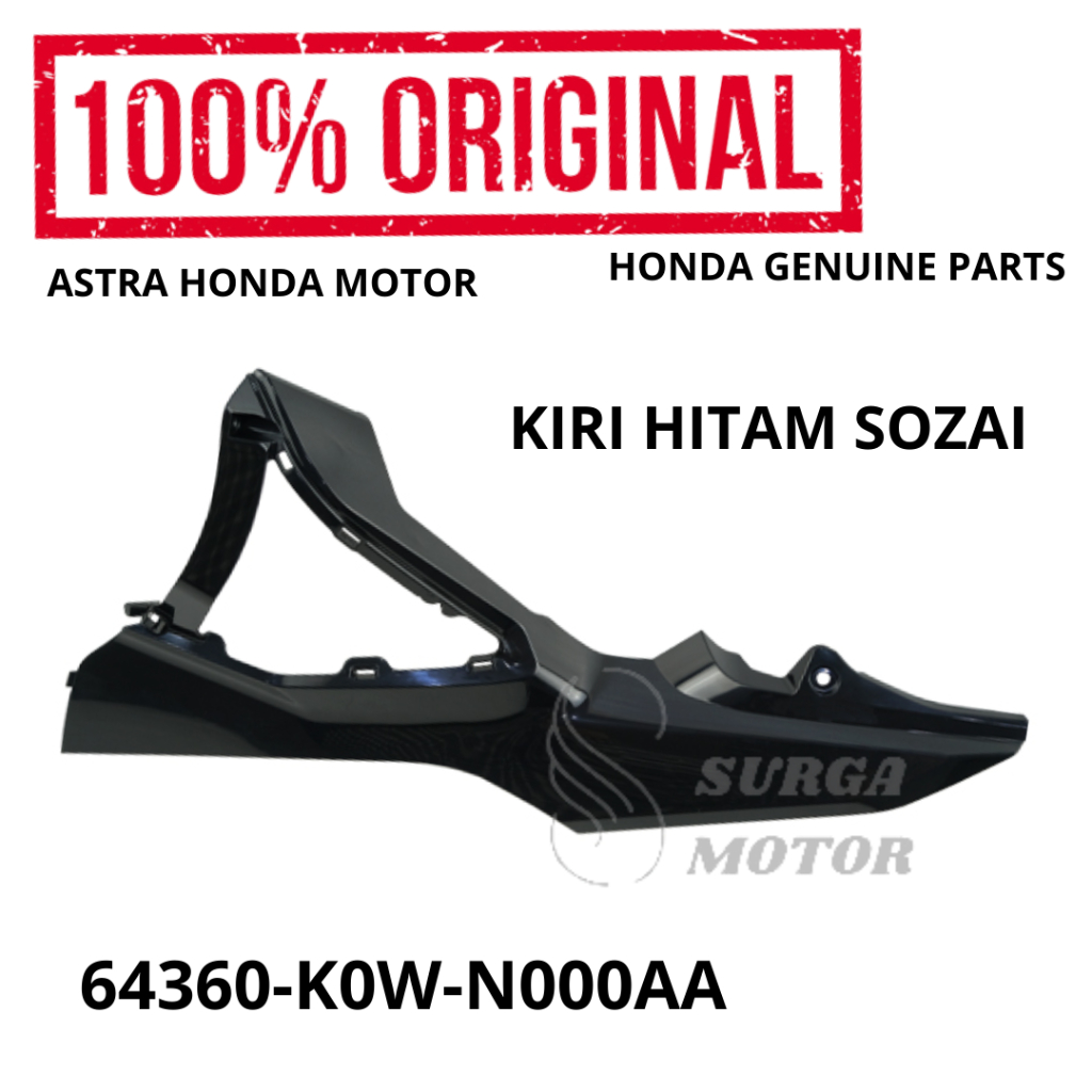 Black Left Middle Side Cover Sozai Honda ADV 150 Original Honda AHM ...