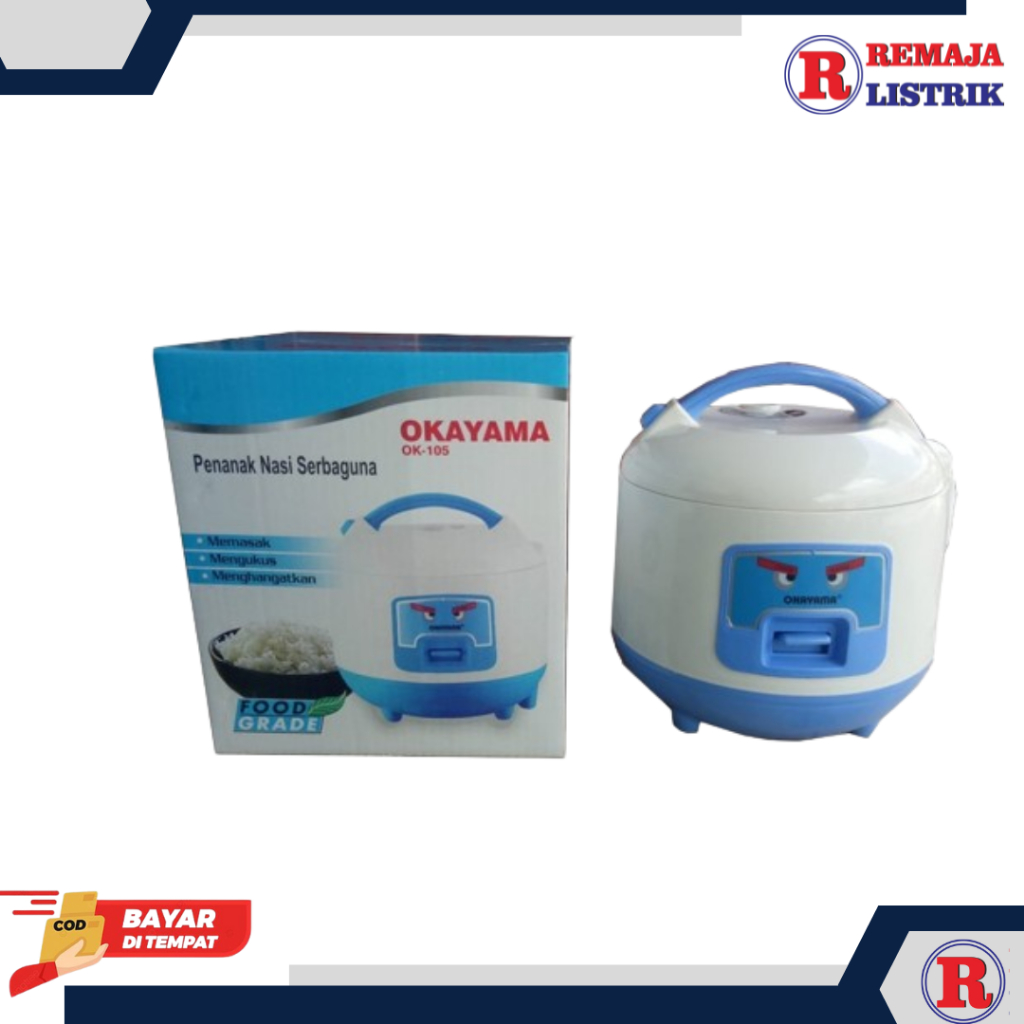 Rice Cooker/Votre/Magic Com Okayama 1 Liter 3in1/3 in 1OK 105 Cook And