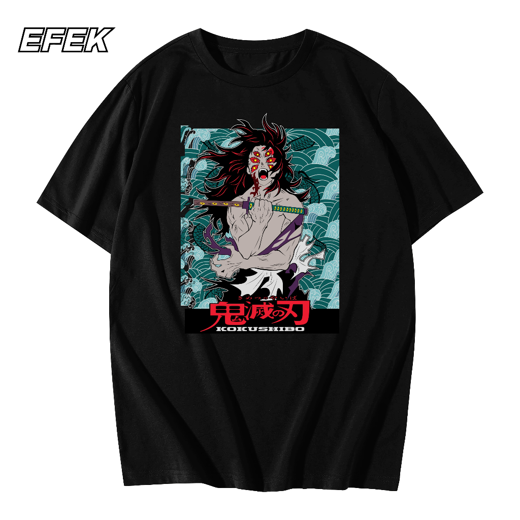 Kimetsu No Yaiba Kokushibo Anime T-Shirt/Tshirt Manga Distro/Demon ...