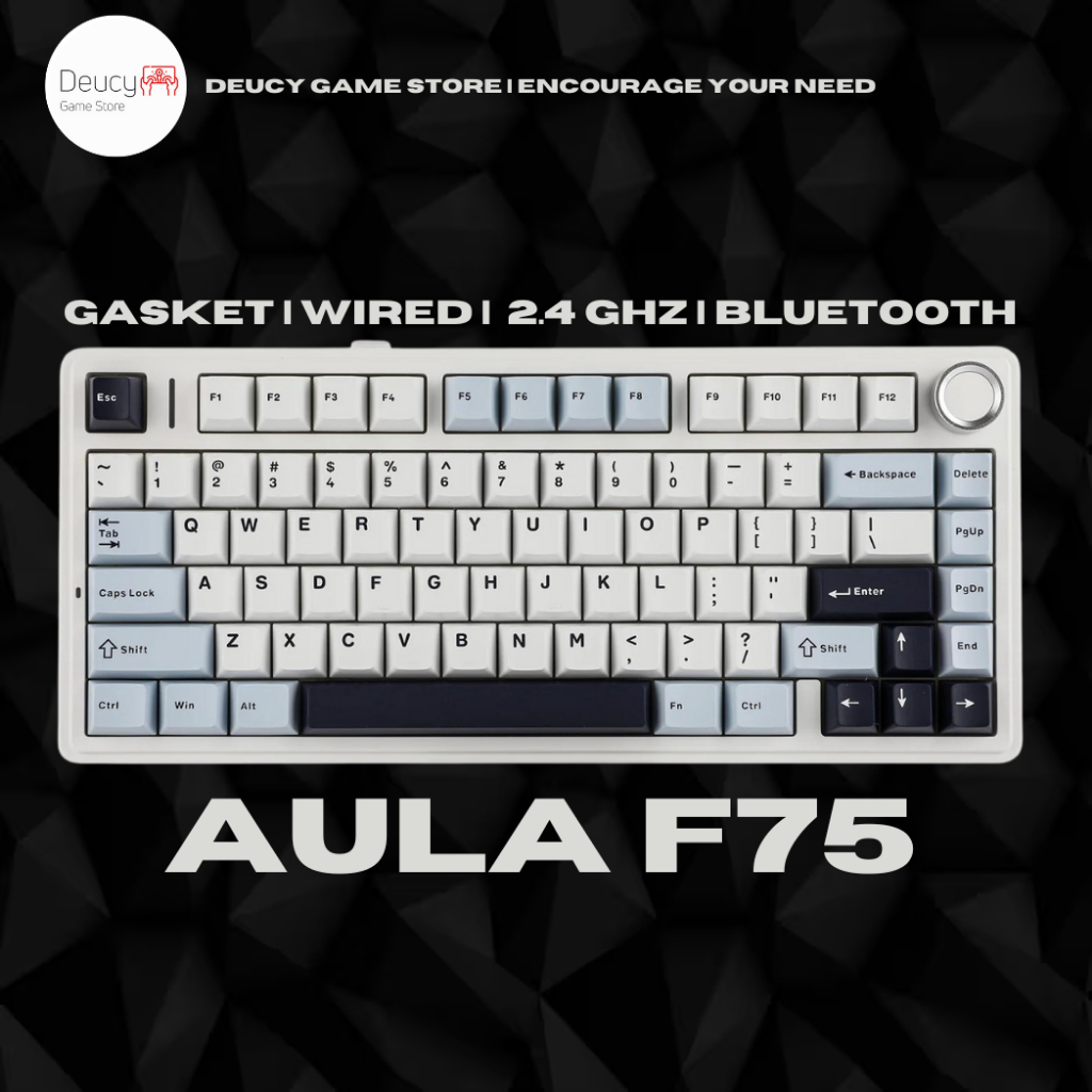 Aula F75 Gasket Wireless Triple Connection Mechanical Keyboard | Shopee ...