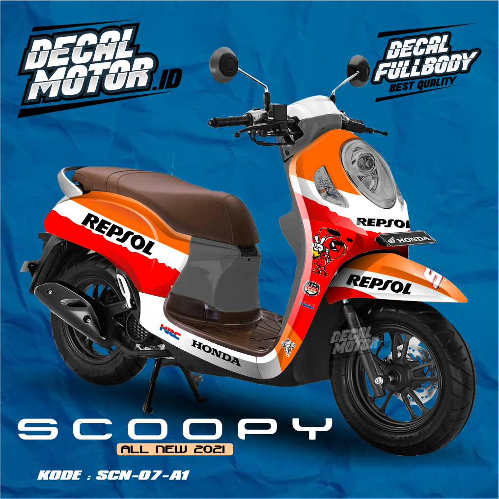 Scoopy All New 2021 Fullbody Decal Sticker with Custom RC Motif, Latest ...