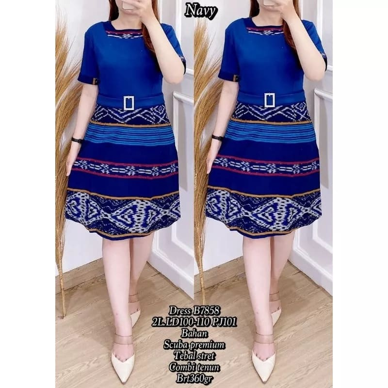 Wiru DRESS PARTY CLOTHES, WOVEN RAMPEL DRESS COMBINATION OBIBELT SHORT ...