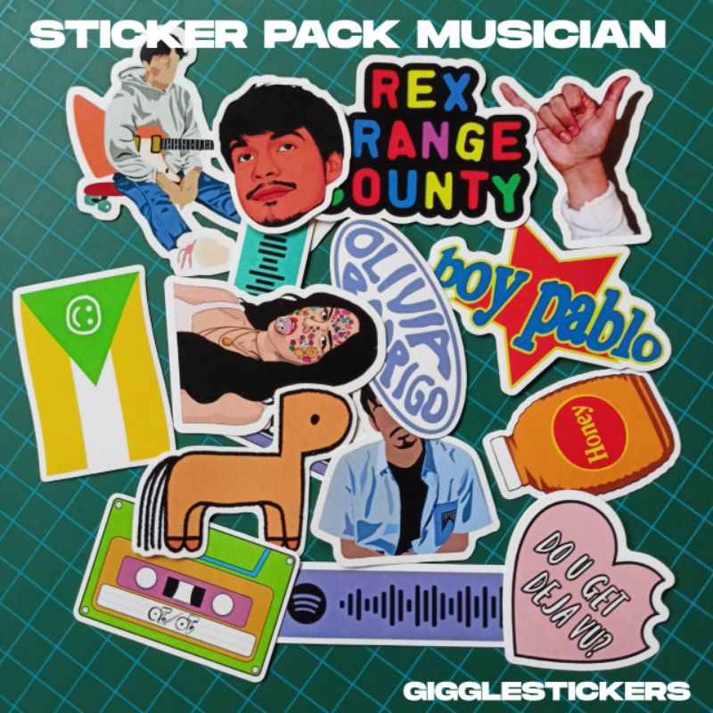 Musician Boy Pablo Olivia Rodrigo Rex Orange County Sticker Pack ...