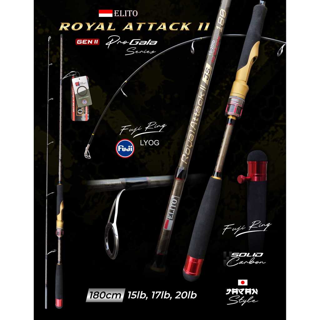 Rod SPINNING ELITO ROYAL ATTACK GEN II PRO GALA SERIES | Shopee Philippines
