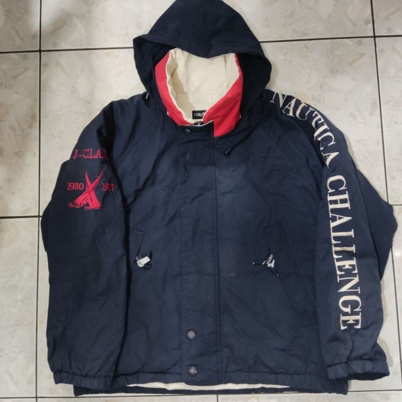 Vintage challenge navy, Blue, nautica Jacket | Shopee Philippines