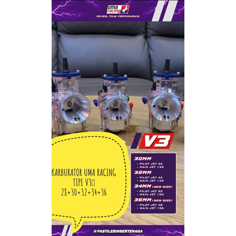 Carburetor Carburetor UMA RACING V3 28 30 32 34 36 | Shopee Philippines