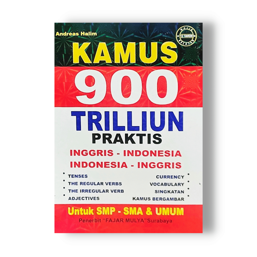 Practical 900 Trillion Large Size Indonesian English Dictionary Book