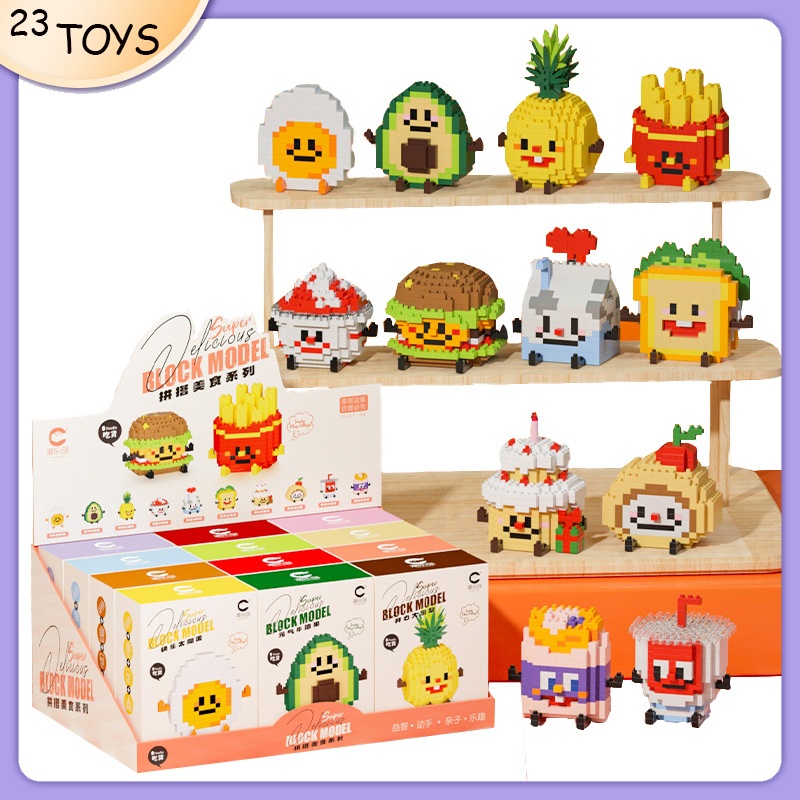 23 toys Fruit Stacking Block toys Nano Blocks Mini Series 3D Model DIY ...