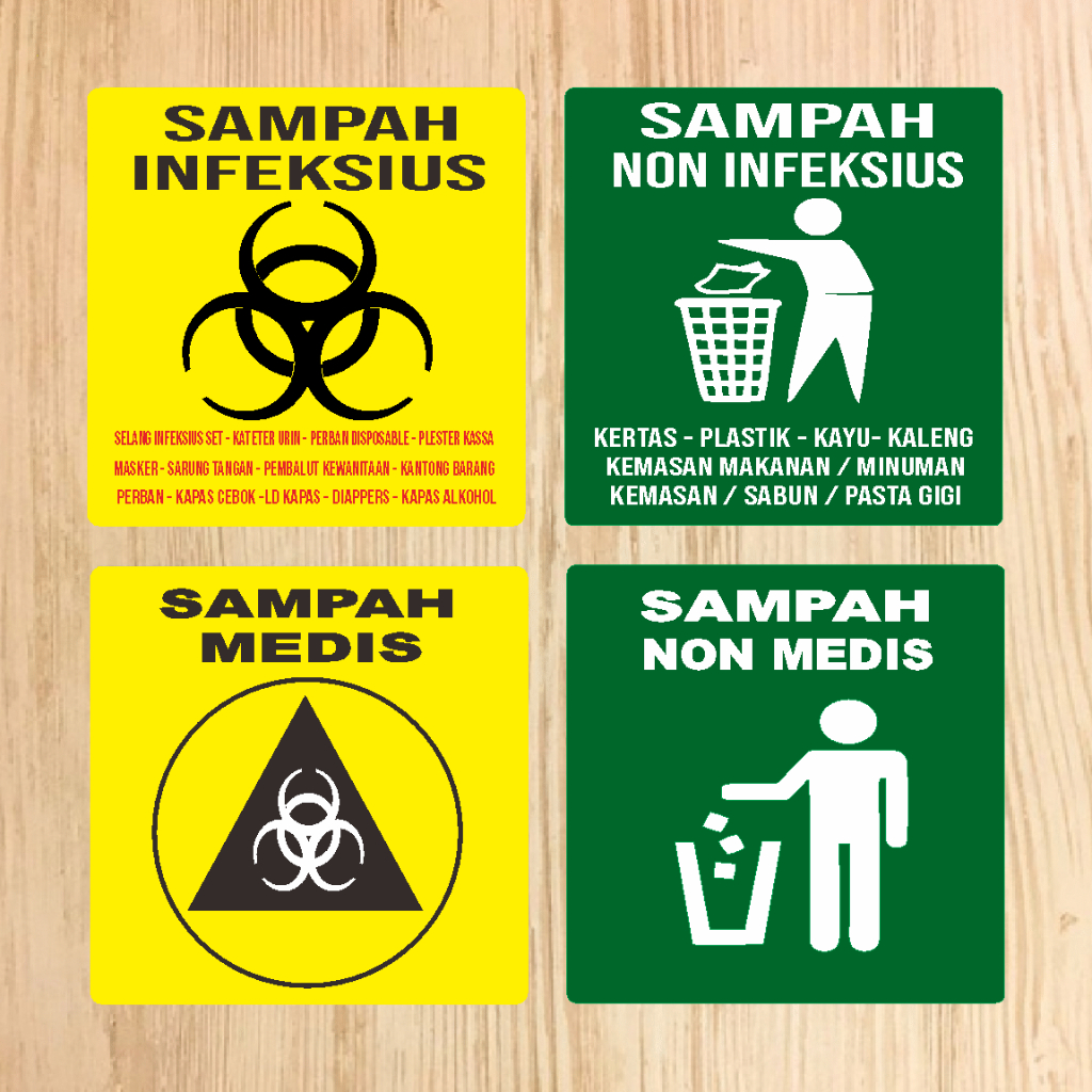 Various Stickers for Trash Cans | Infectious Stickers Non-Infectious ...