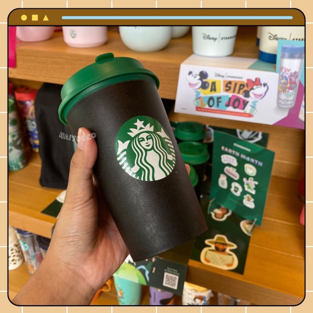 Tumbler Starbucks Earth Month 2024/Reusable Cup Earth Month 2024 Upcycled Circular Cup Shopee