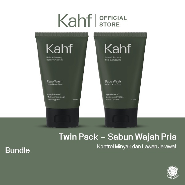 Kahf Oil and Acne Care Face Wash 100ml Twin Pack - Men's Facial ...