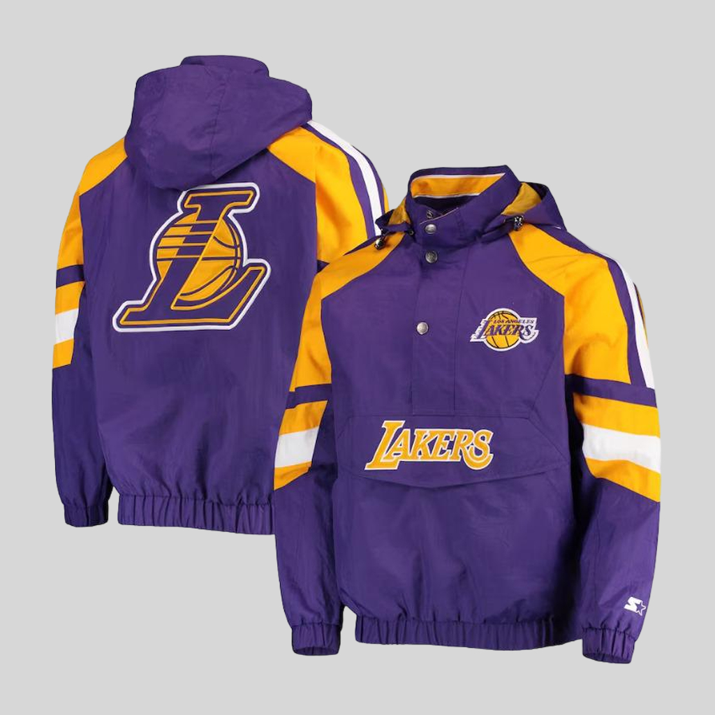 Lakers pullover windbreaker hotsell