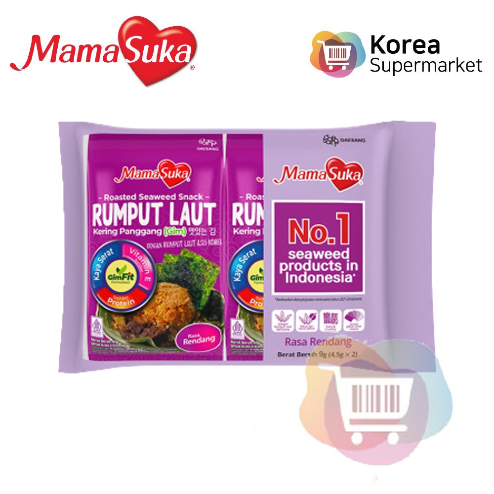 Mamasuka Grilled Seaweed Nori Gim Rendang Contents 2 Packs | Shopee ...