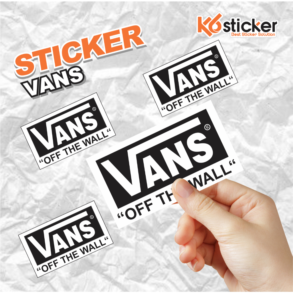 Sticker Sticker Distro Brand Case Phone Logo vans BLACK Band Aesthetic ...