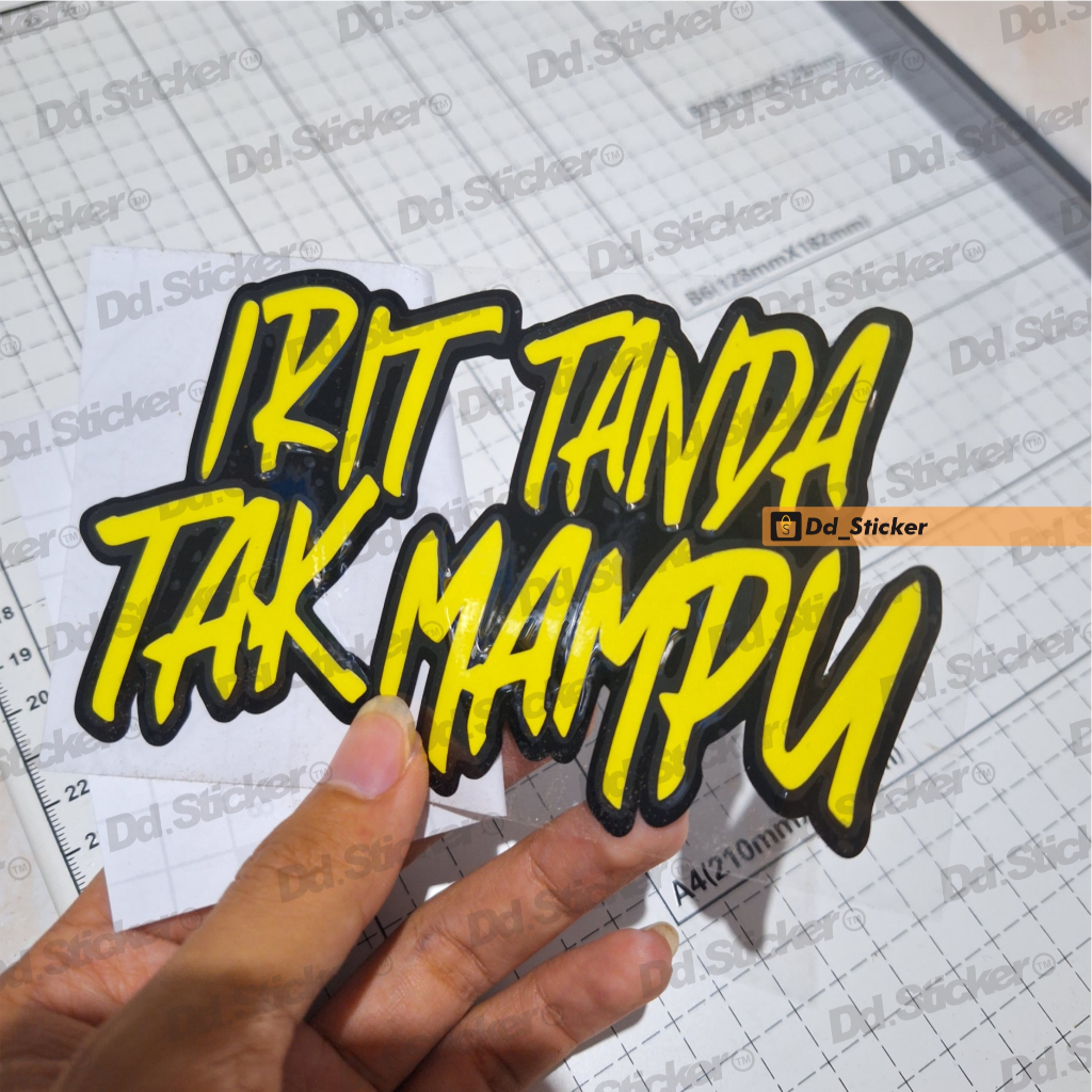 Irit SIGNS TAK MAMPU (rx king seat sticker) | Shopee Philippines