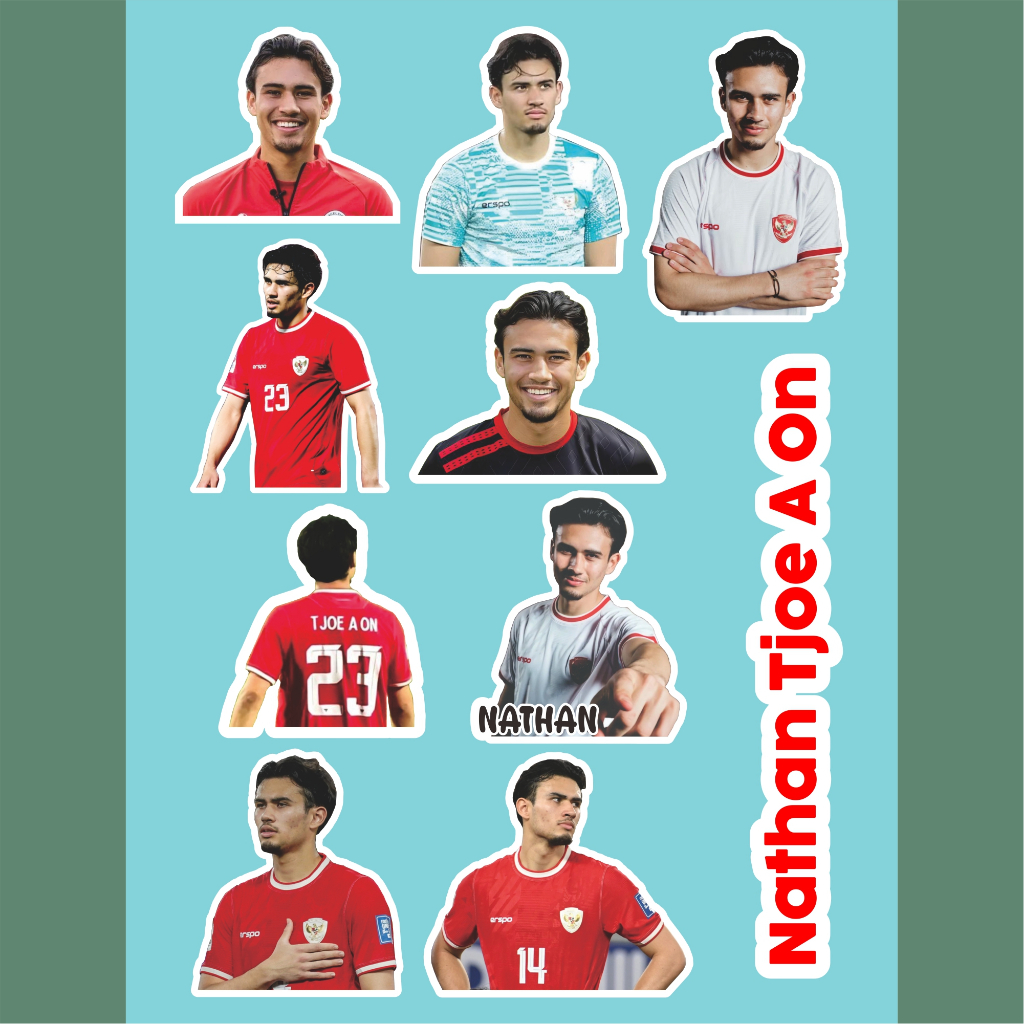 Nathan Tjoe Sticker Pack - Indonesian National Team Stickers - Laptop ...