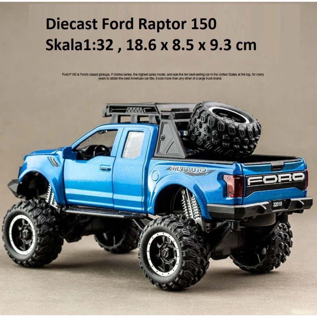 Diecast miniauto, Ford Raptor 150 scale 1:32 metal series vehicle ...