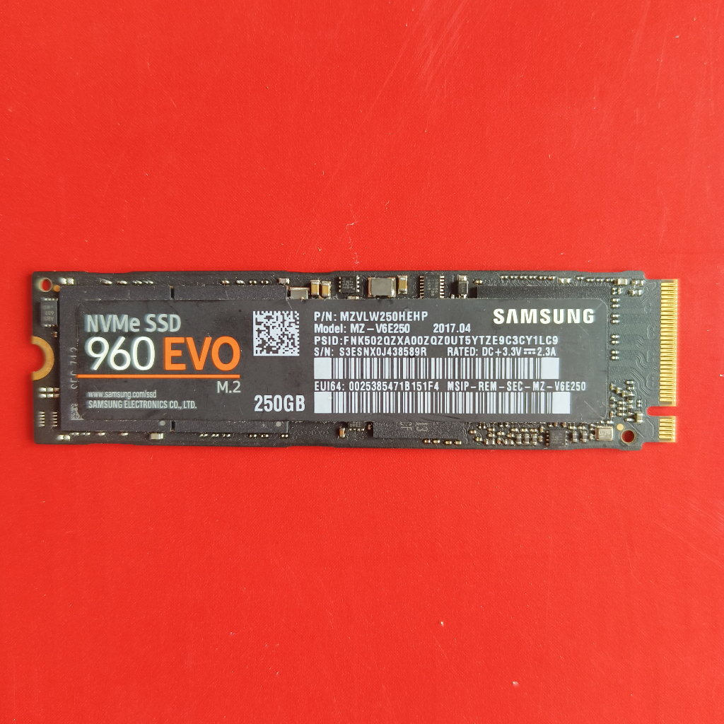 Ssd NVME SAMSUNG 960 EVO 256GB SENTINEL 93% | Shopee Philippines