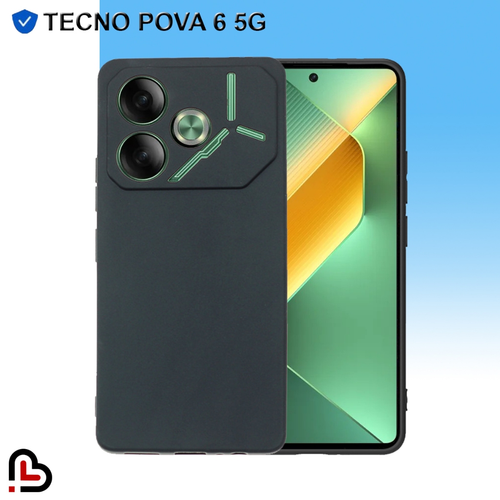 Tecno Pova 6 5G Black Matte Premium Ultra Slim Soft Case Casing ...