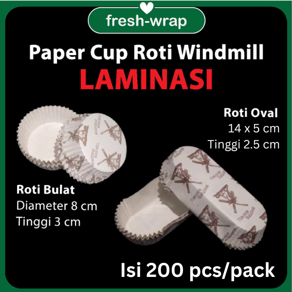 Windmill Oval And Round Laminated Bread Paper Cup | Shopee Philippines