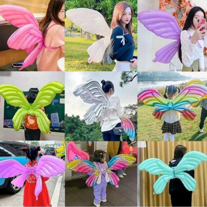 Jumbo metallic butterfly wing foil balloon macaron pastel butterfly ...