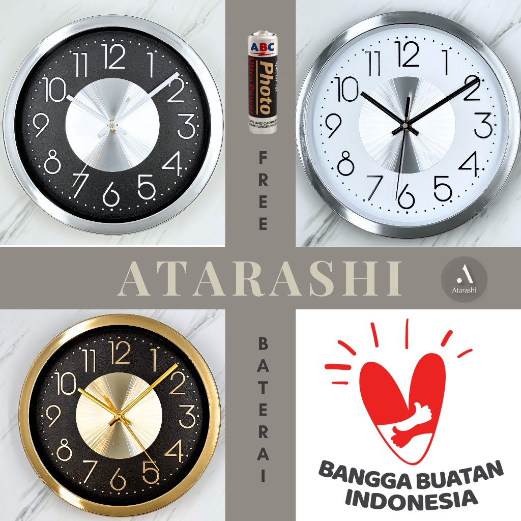 Modern Minimalist Wall Clock Diameter 25 cm | Shopee Philippines