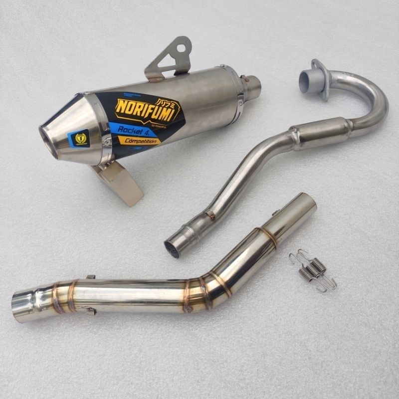 Muffler Exhaust racing pipe 38mm Norifumi rocket4 Crf 150L Xr 200 Xr ...