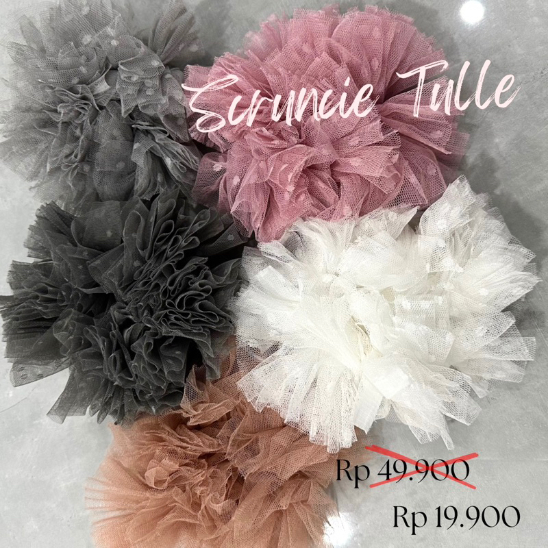 BY ADINDA CEPOL HIJAB/ SCRUNCHIE HIJAB HAIR TIE VOLUME TULLE PREMIUM ...