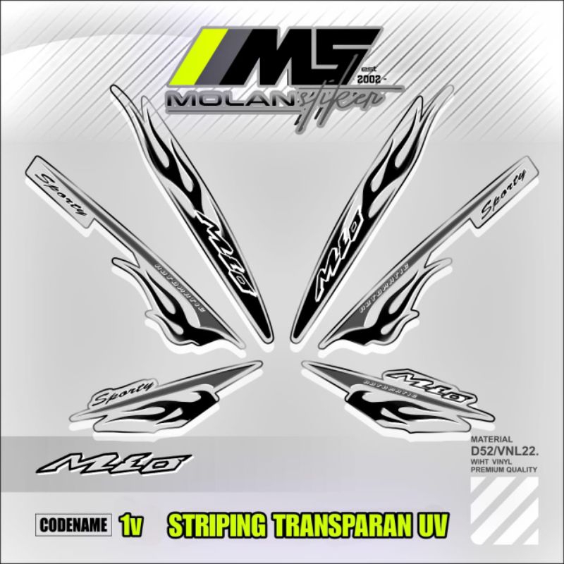 Decal Sticker Striping Variation Transparent Uv Mio Api Mio Sporty 2006 ...