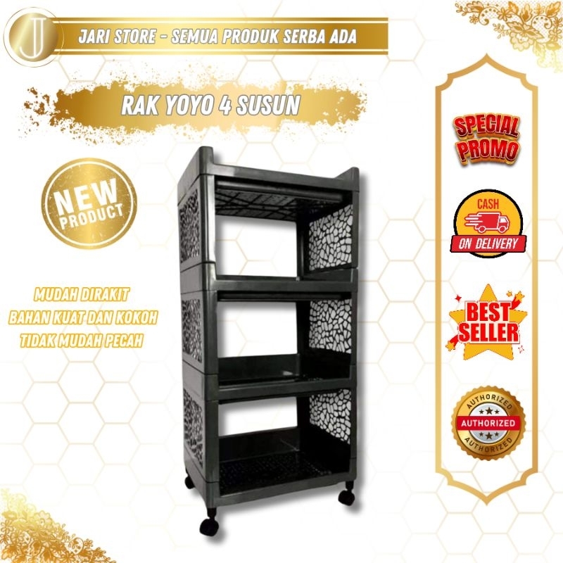 Multi-purpose 4 tier yoyo stacking rack for kitchen spices made of ...
