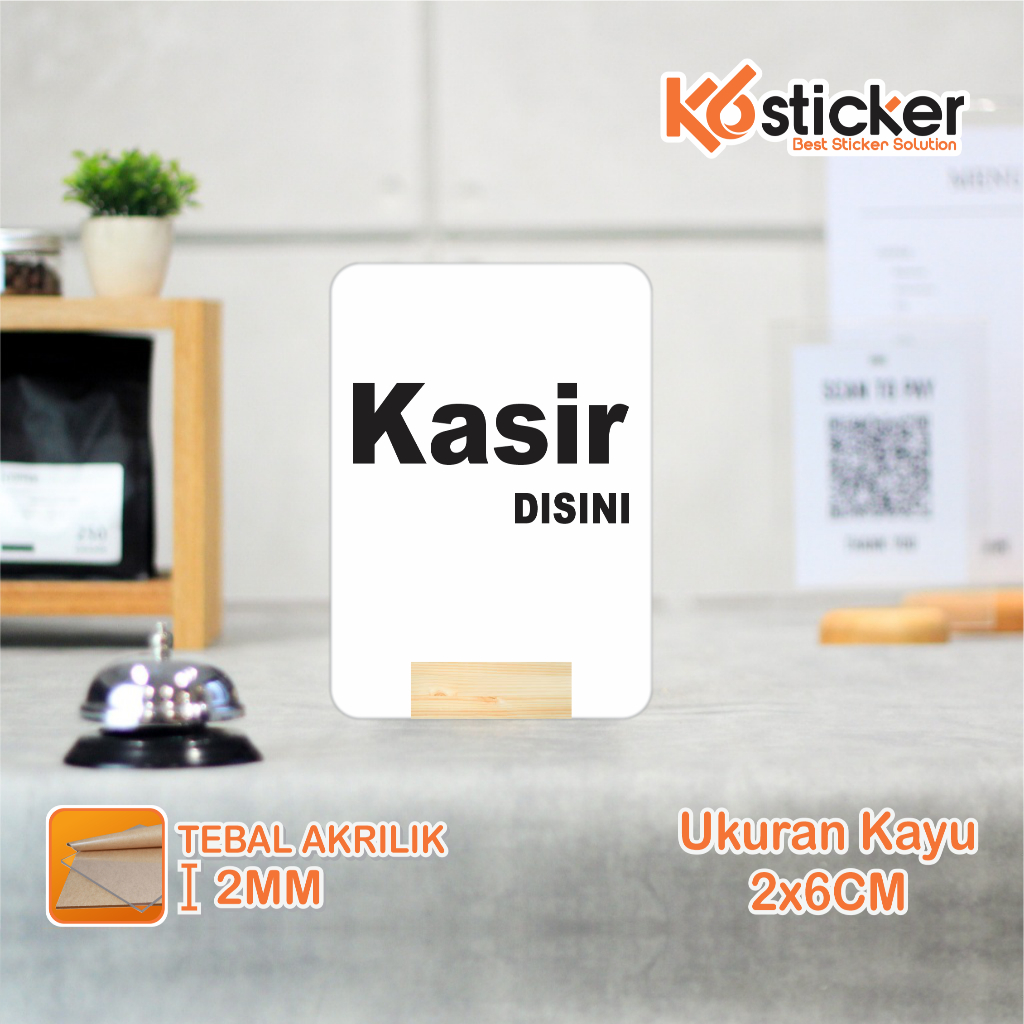 Acrylic Cashier Sign Here Portrait Acrylic Wood | Shopee Philippines