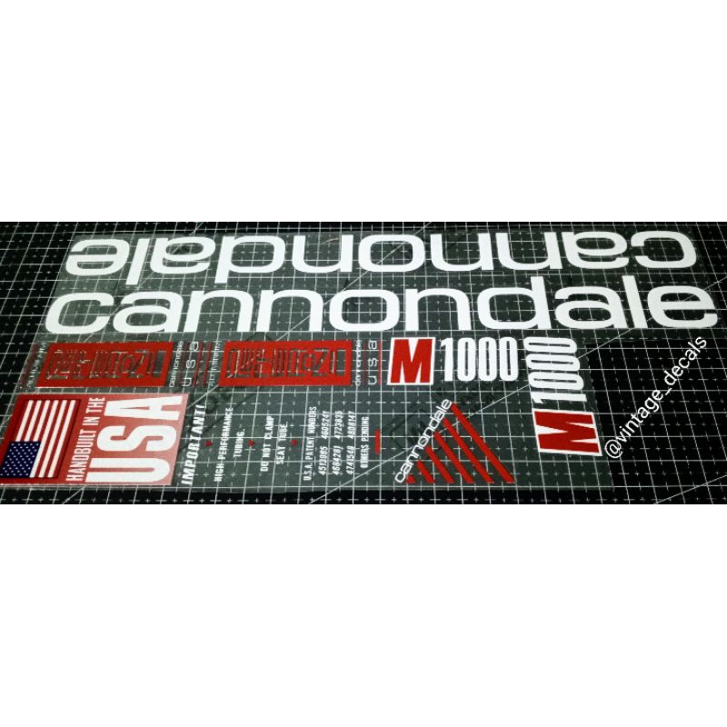 Sticker decals replacement CANNONDALE M1000 Shopee Philippines