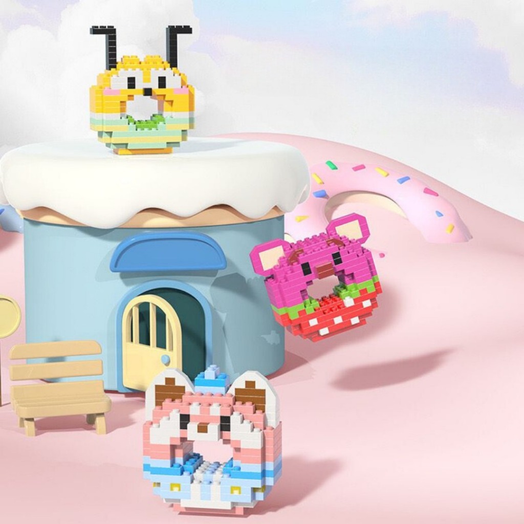 [DKOFFICIALSTORE](W2602-01--50)Mini Brick Toy Character Donut / Mini ...