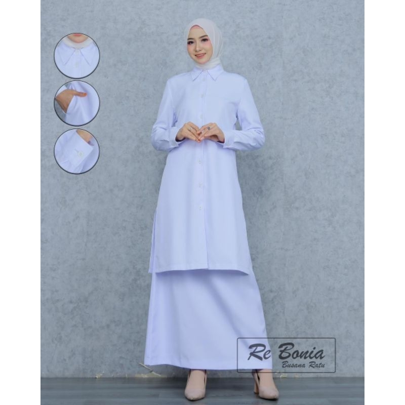 PUTIH White Tunic blazer, Nurse Uniform, ASN Work Clothes, ASN blazer ...