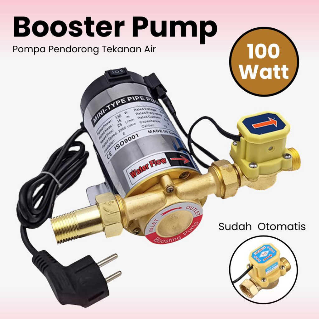 Mesin Water Pressure Booster Pump Booster Pump 100watt Washing Machine