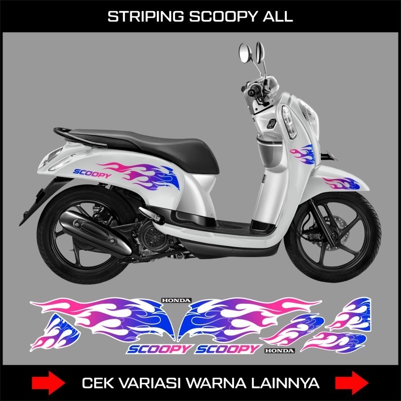 Honda Scoopy Fi and Karbu Fire Striping 2010-2023 / Old-New Scoopy ...
