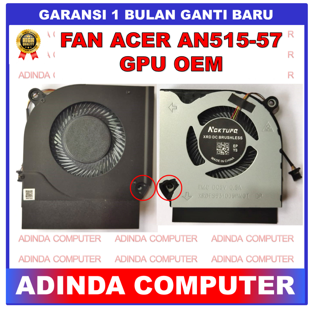 Ventilateur (fan) Pour PC Portable Acer Predator Helios - Modèles AN715-51 / AN517-51 - Neuf