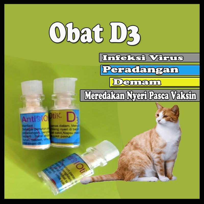 Antibiotic Cat Medicine D3 Heat Reduction, Paralysis, Fever, Nerve Infection, Virus Infection