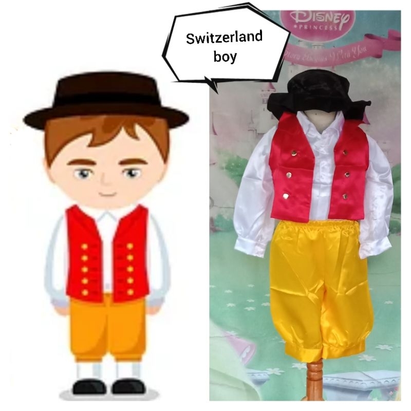 Switzerland Boy Costume Swiss Costume Traditional Swiss Boy | Shopee ...