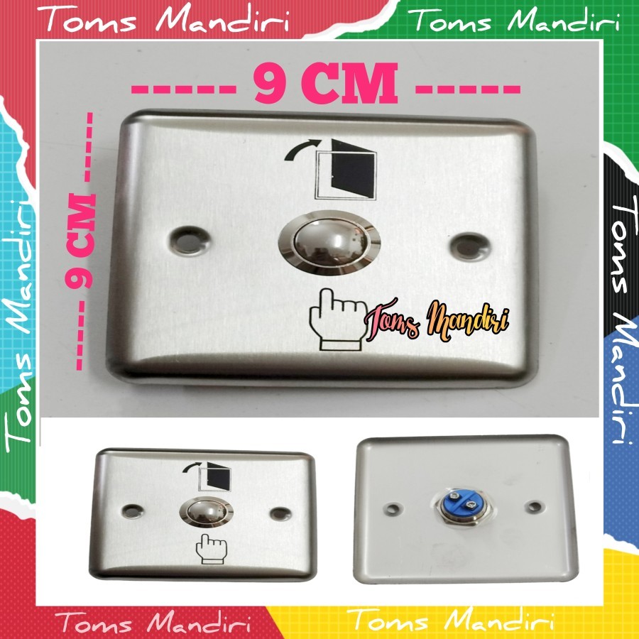 Exit Door Stainless 9x9cm Push Button RFID Access Control | Shopee ...