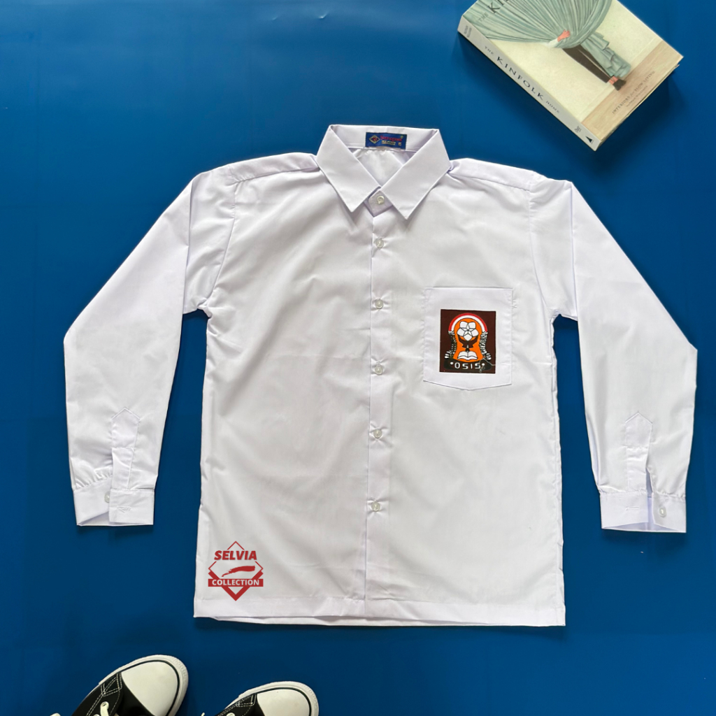 PUTIH Long White School Uniform BADGE/ High School LOGO Uniform Brand