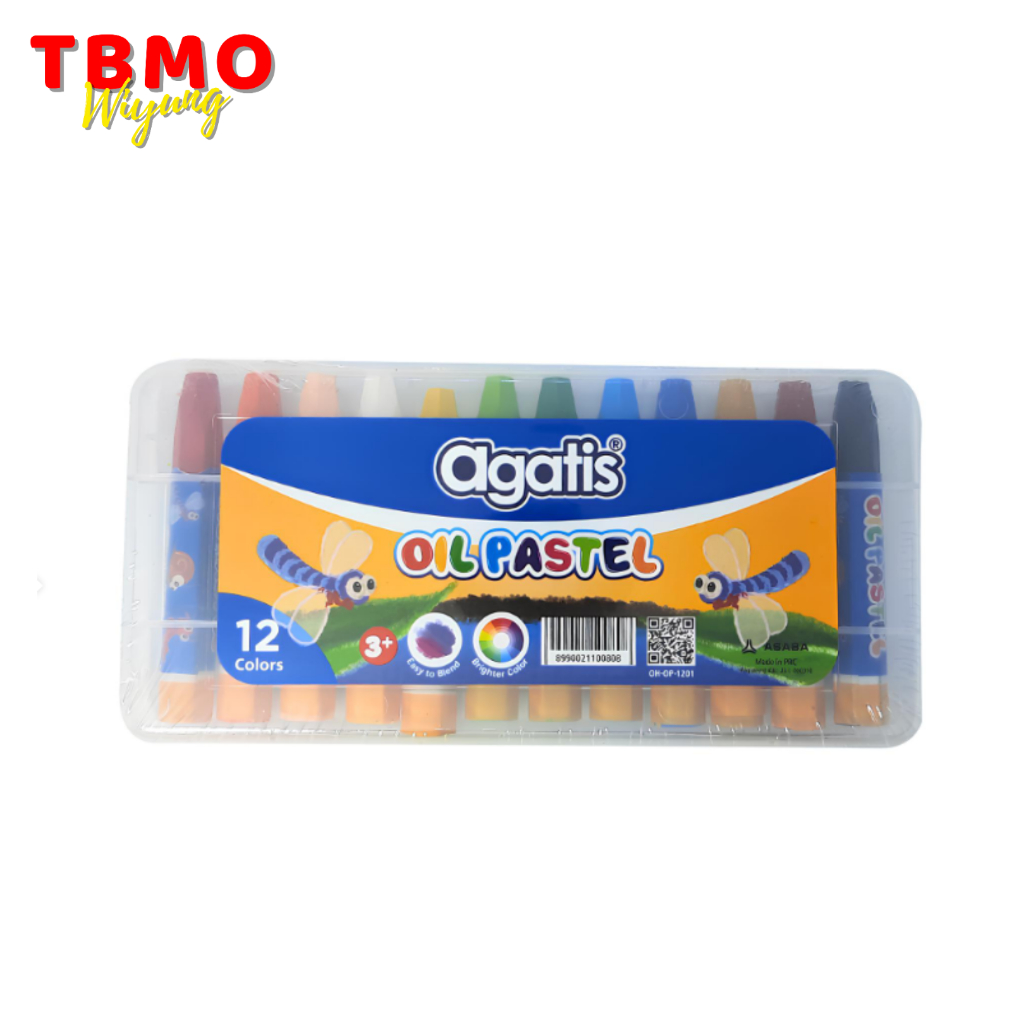Agatis Eco Oil Pastel Crayons 12 Colors Hexagonal Shape | Shopee ...